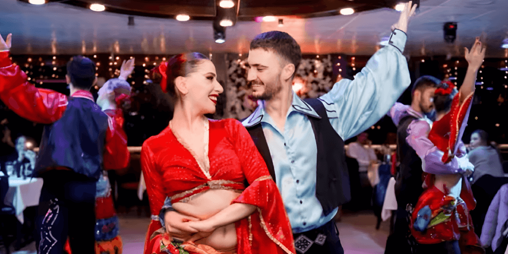 Live Romani dance performance aboard Bosphorus night cruise